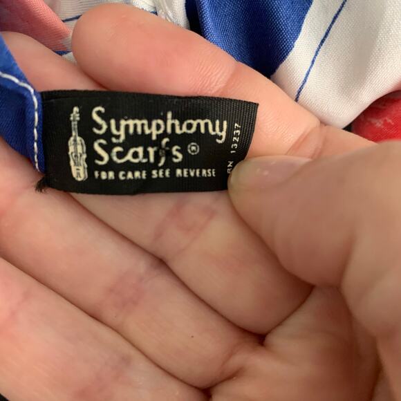 White and Multicolor Watercolor Flowers Euro Summer Oblong Scarf Symphony Scarfs - Picture 12 of 12